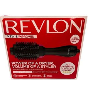 Revlon One-Step Hair Dryer & Volumizer Hot Air Brush, Black Blow Dryer